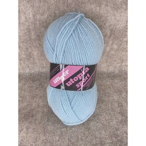 Unger Utopia 2121 Light Blue Acrylic Yarn 1.75 oz. 180 Yards Light Blue Soft NEW